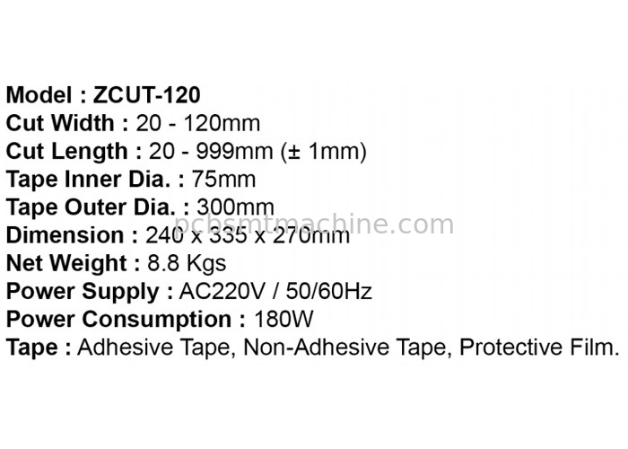 Automatische Zufuhr-Hochleistungsmaschine des Band-ZCUT-120 für XL-Größen-Klebstreifen