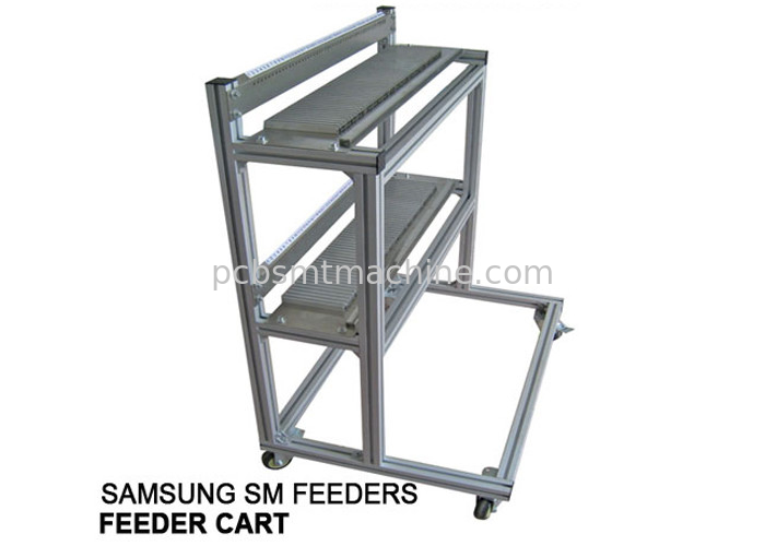 Langlebiges Gut (2) zwei Schichten, 50 Zufuhrschlitze Samsung Inspektions-REIHE mit KASTEN Zufuhr-Wagen für Samsungs-Teileinspeisungen