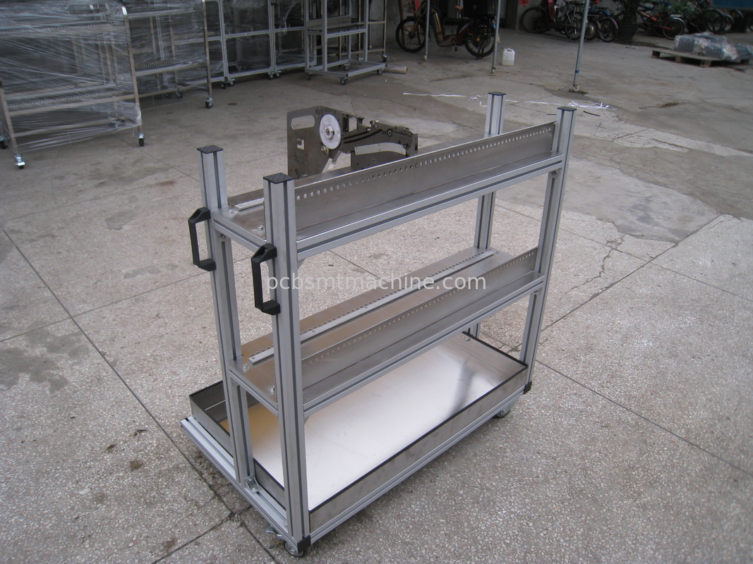 Langlebiges Gut 2 Schichten mit 50 Zufuhrschlitze Aluminium-CP-REIHE ohne KASTEN Zufuhr-Wagen für Samsung CP-Reihenband-Zufuhrgebrauch