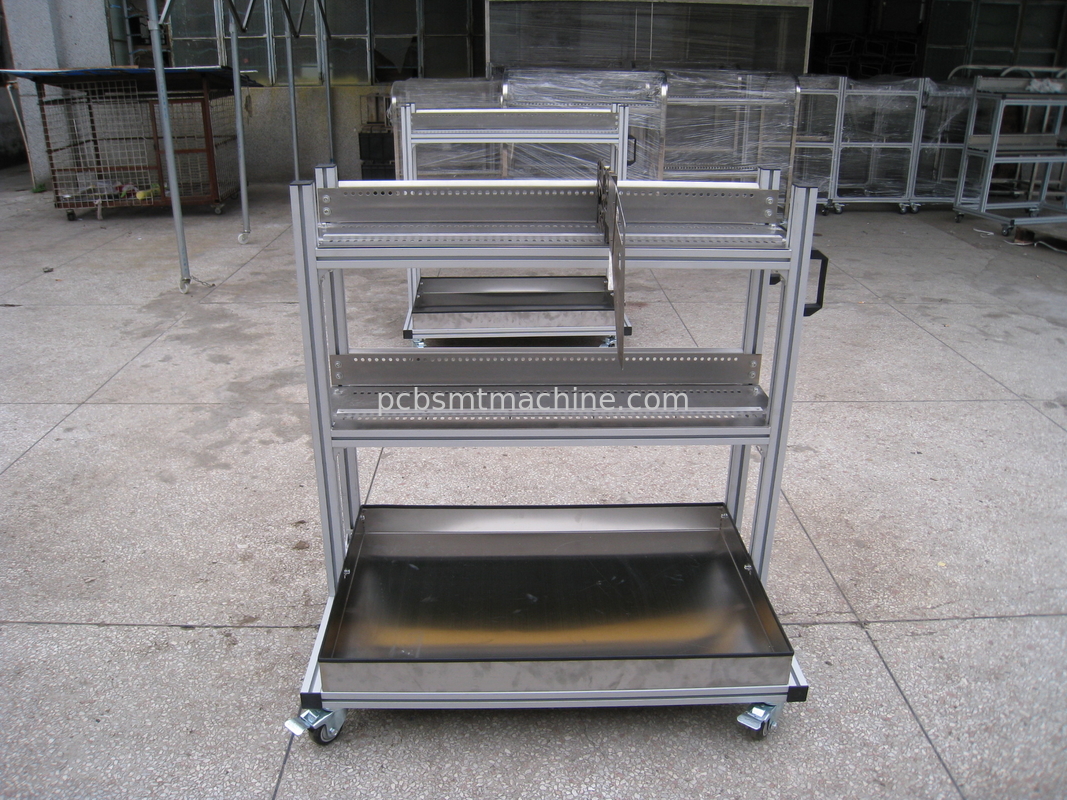 Langlebiges Gut 2 Schichten mit 50 Zufuhrschlitze Aluminium-CP-REIHE ohne KASTEN Zufuhr-Wagen für Samsung CP-Reihenband-Zufuhrgebrauch